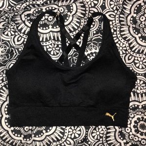 Black never worn puma sports bra